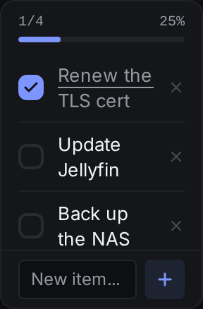 checklist widget