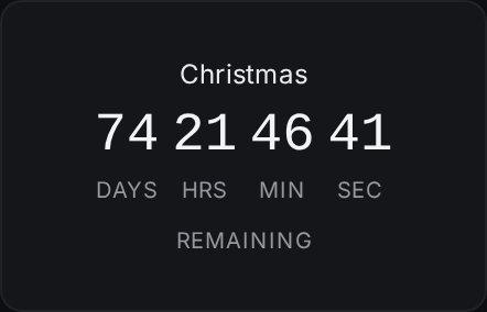 countdown widget