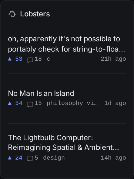lobsters widget