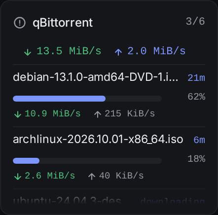 qbittorrent widget