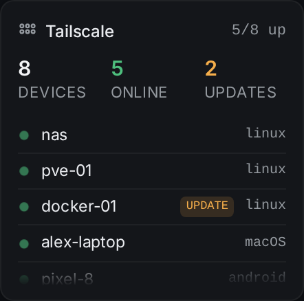 tailscale widget