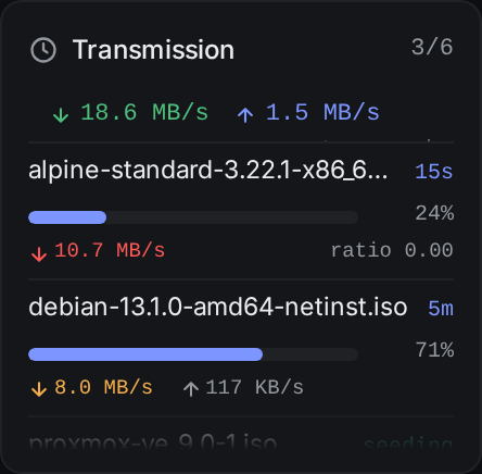 transmission widget
